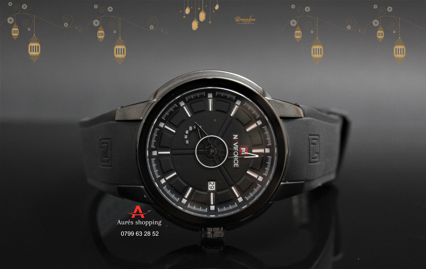 Montre Originale Naviforce Référence 9107 blanche et noir