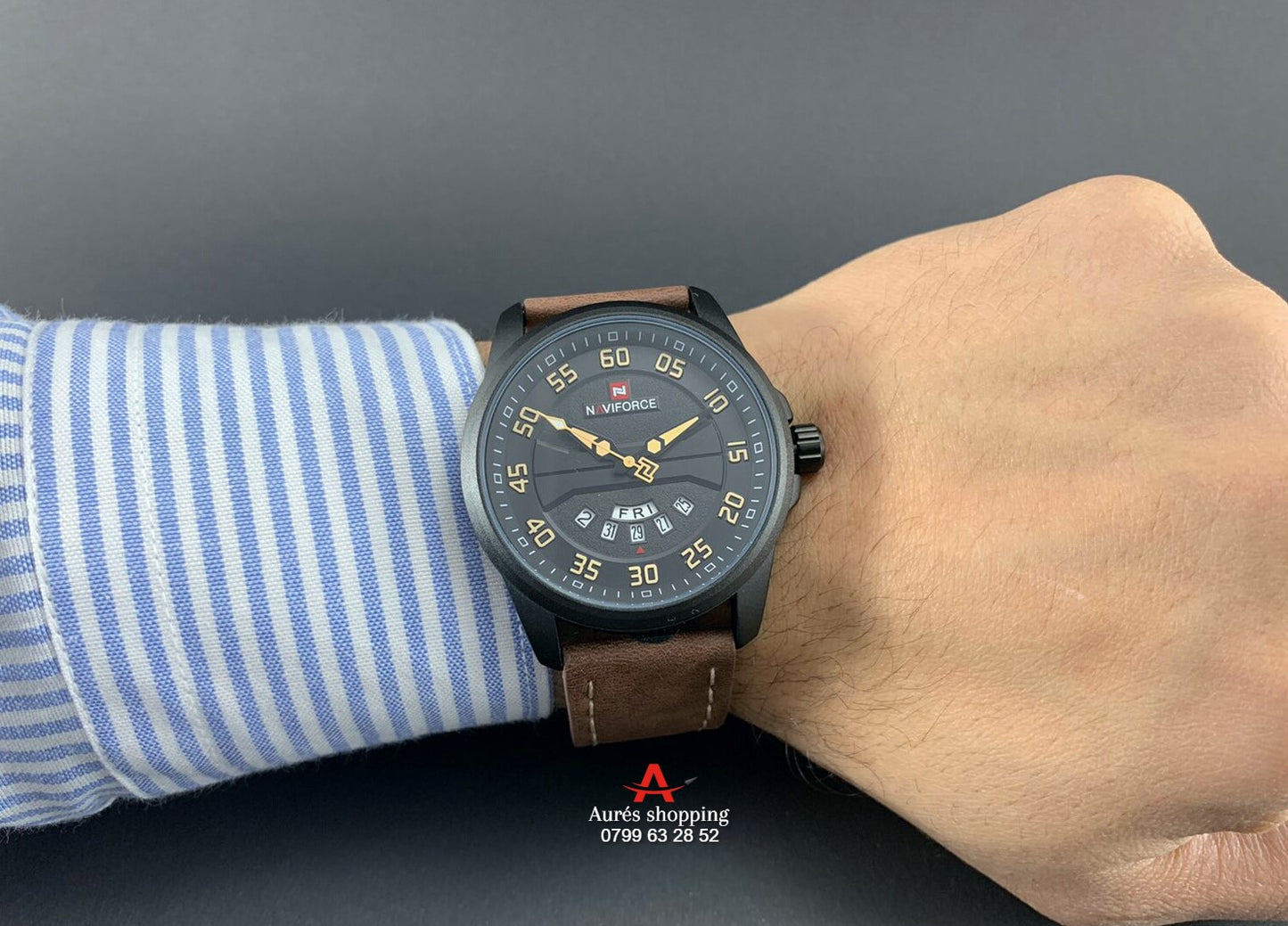 Montre Originale Naviforce Référence 9124 Marron