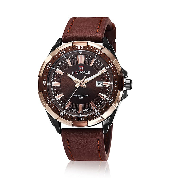 Montre original NAVIFORCE 9056 marron en promotion 💝