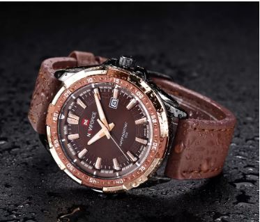 Montre original NAVIFORCE 9056 marron en promotion 💝