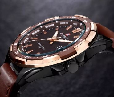 Montre original NAVIFORCE 9056 marron en promotion 💝