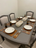 set de table plaqué en hetre 3 pieces حامل الصحون و المعالق
