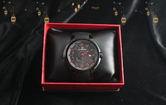 Montre Originale Naviforce Référence 9107 Rouge et Noir